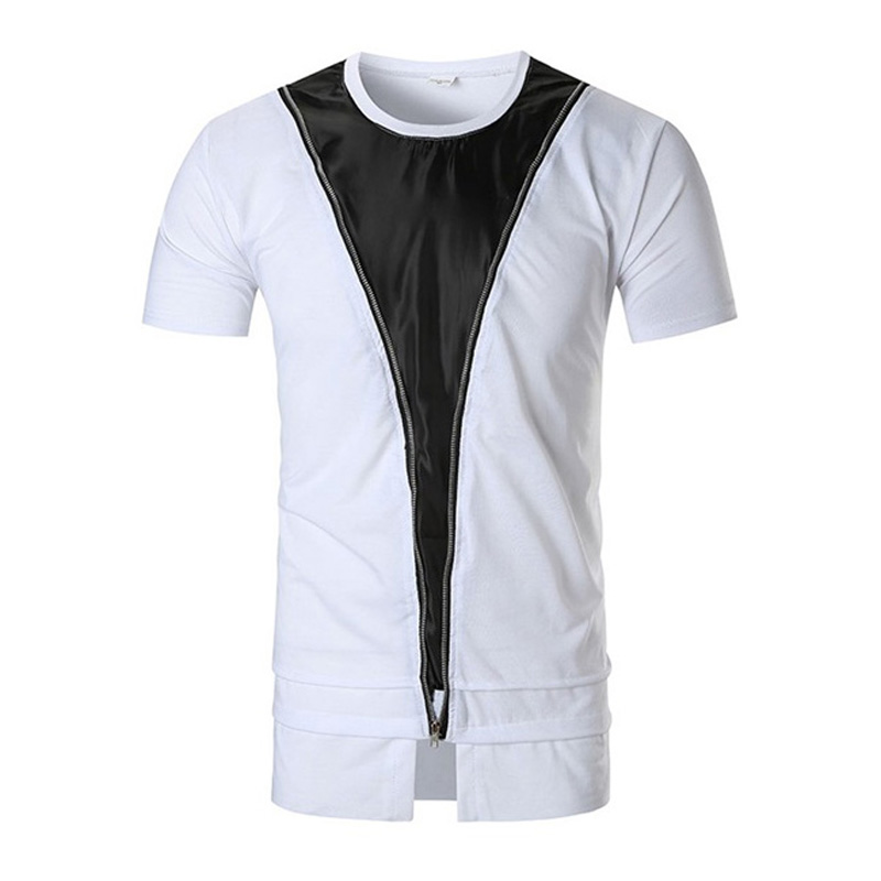 White Black Patchwork T-Shirt